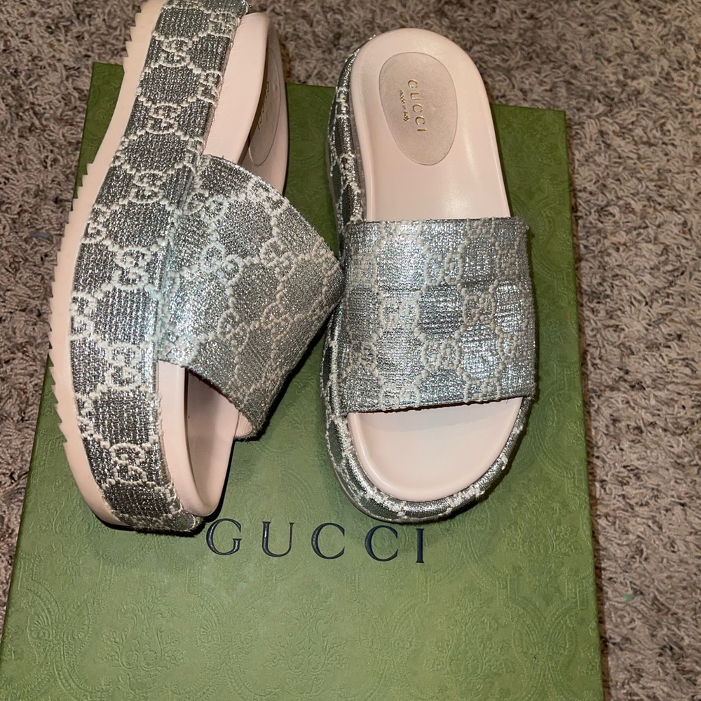Gucci platform slides